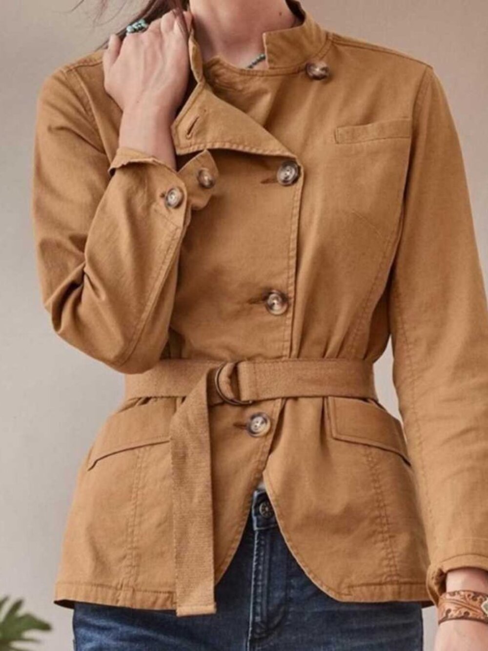 Sundance Dark Tan Journeyer Utility Jacket - Size Large